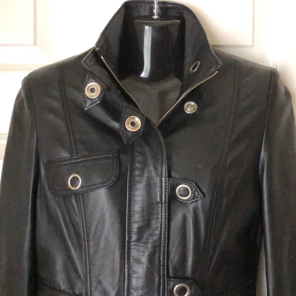 Bugatti Chic Black Genuine Italian Leather Jacket